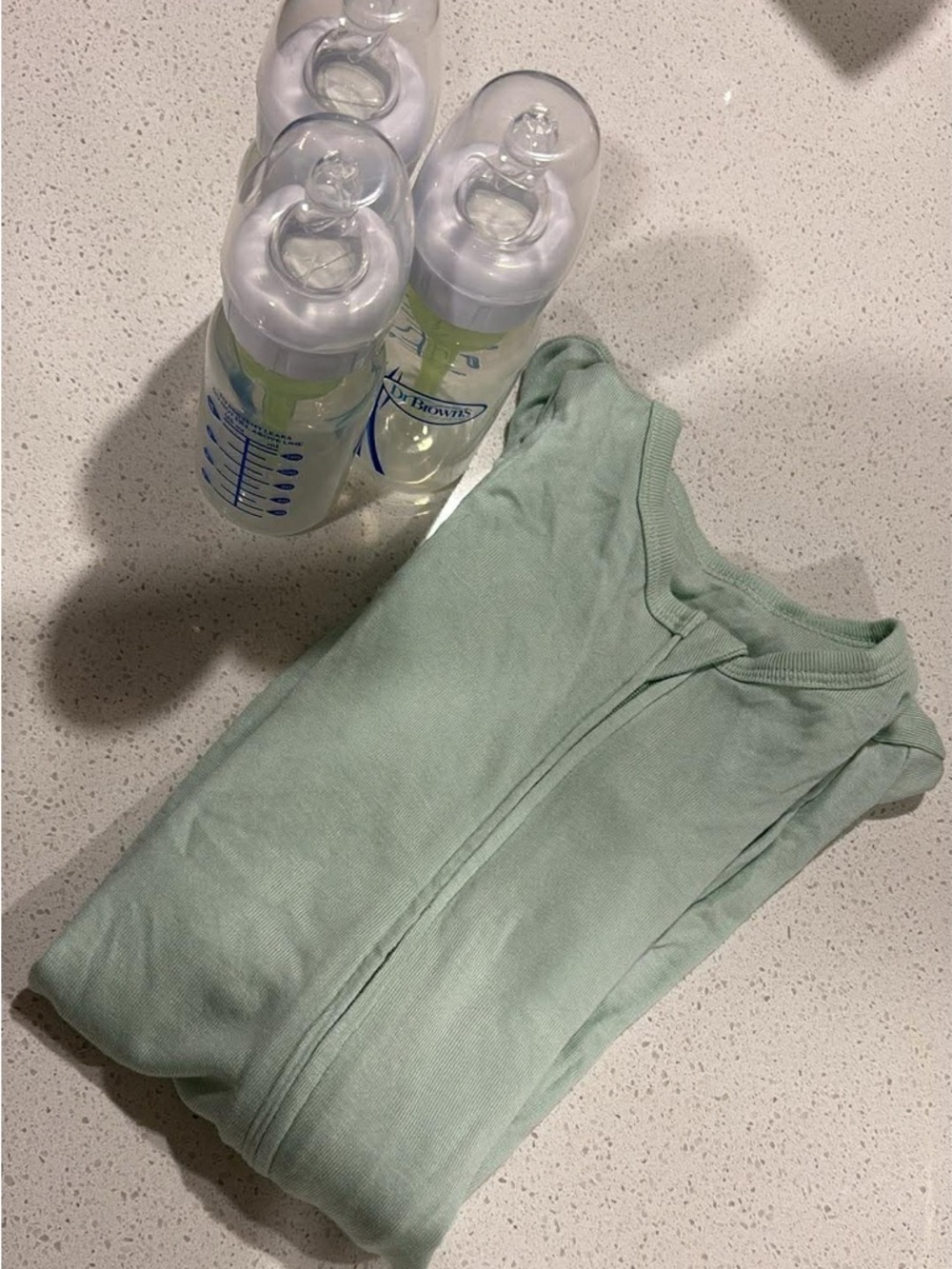 Mint Green Zippered Baby Sleeper
